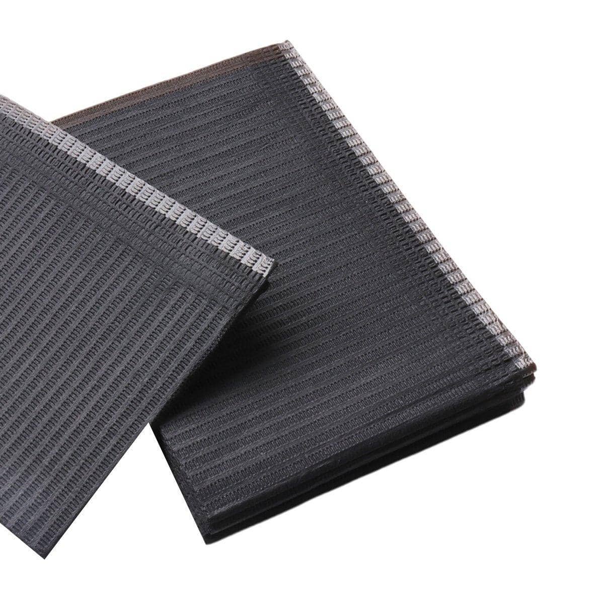 Disposable Waterproof Cleaning Pads for Tattoo and Dental Use, Pack of 125 - Black