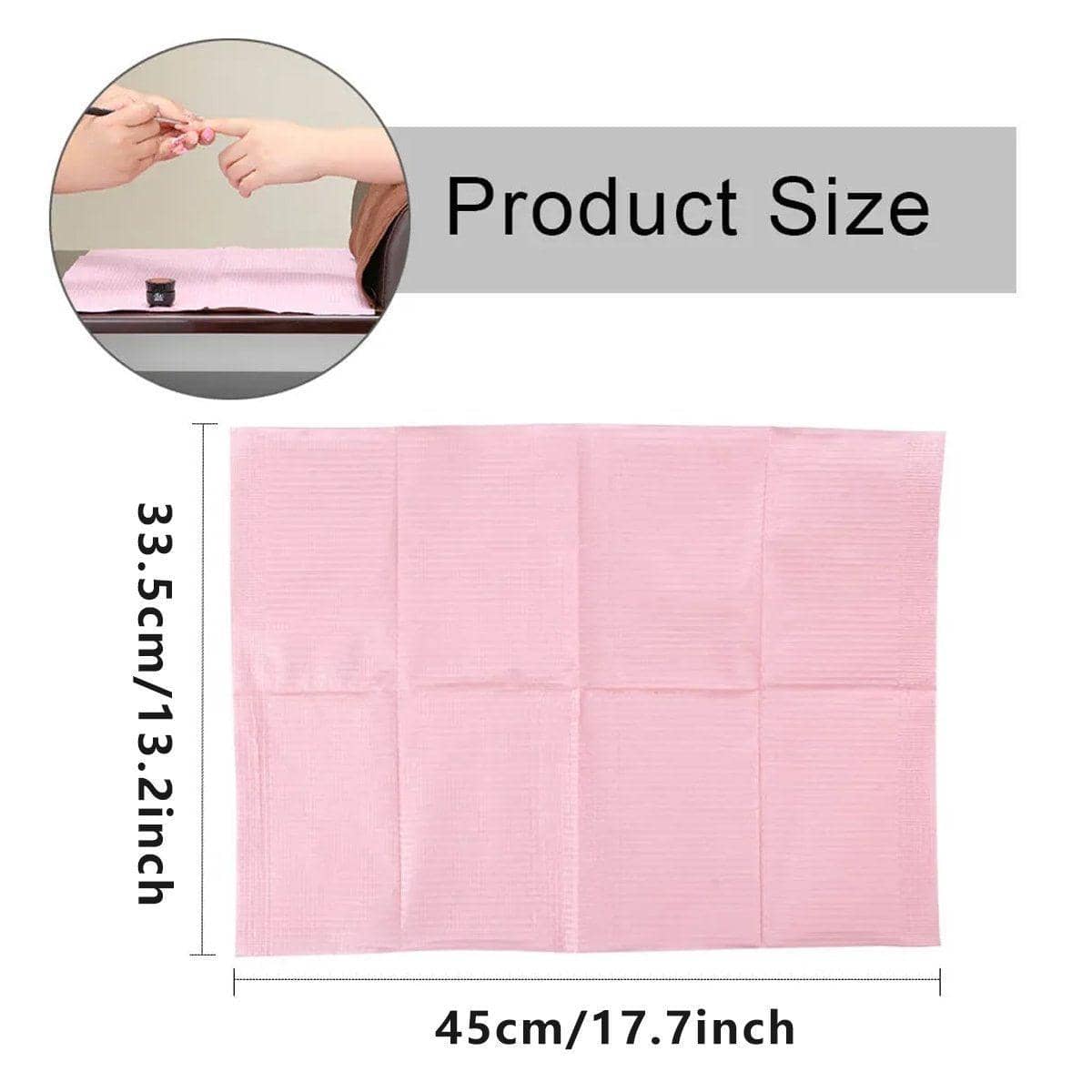 Disposable Waterproof Cleaning Pads for Tattoo and Dental Use, Pack of 125 - Light Green - view 4