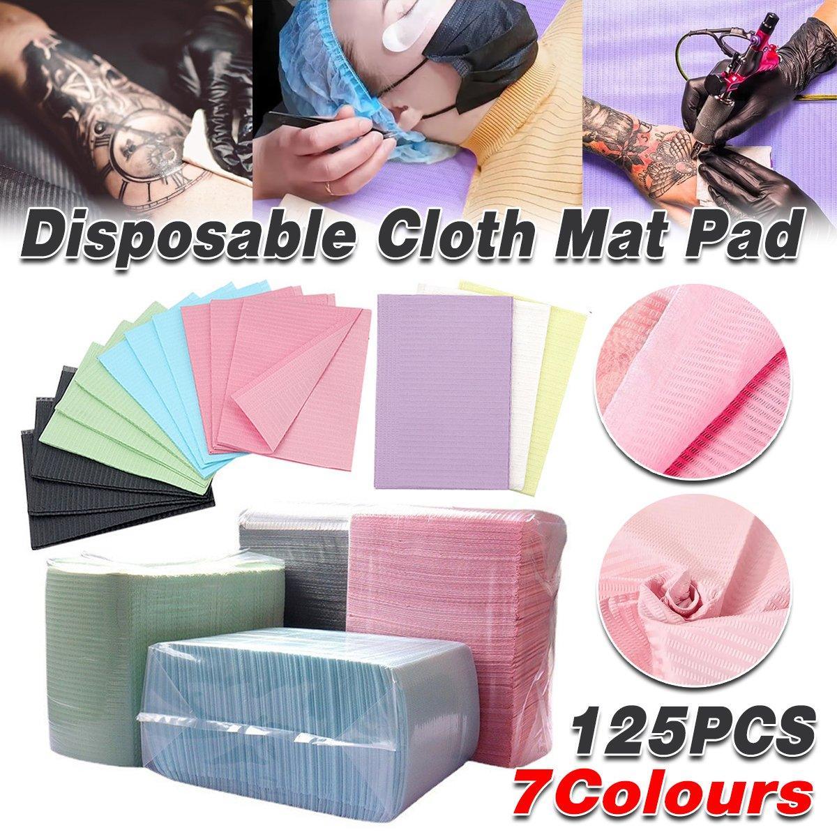 Disposable Waterproof Cleaning Pads for Tattoo and Dental Use, Pack of 125 - Pink - view 2
