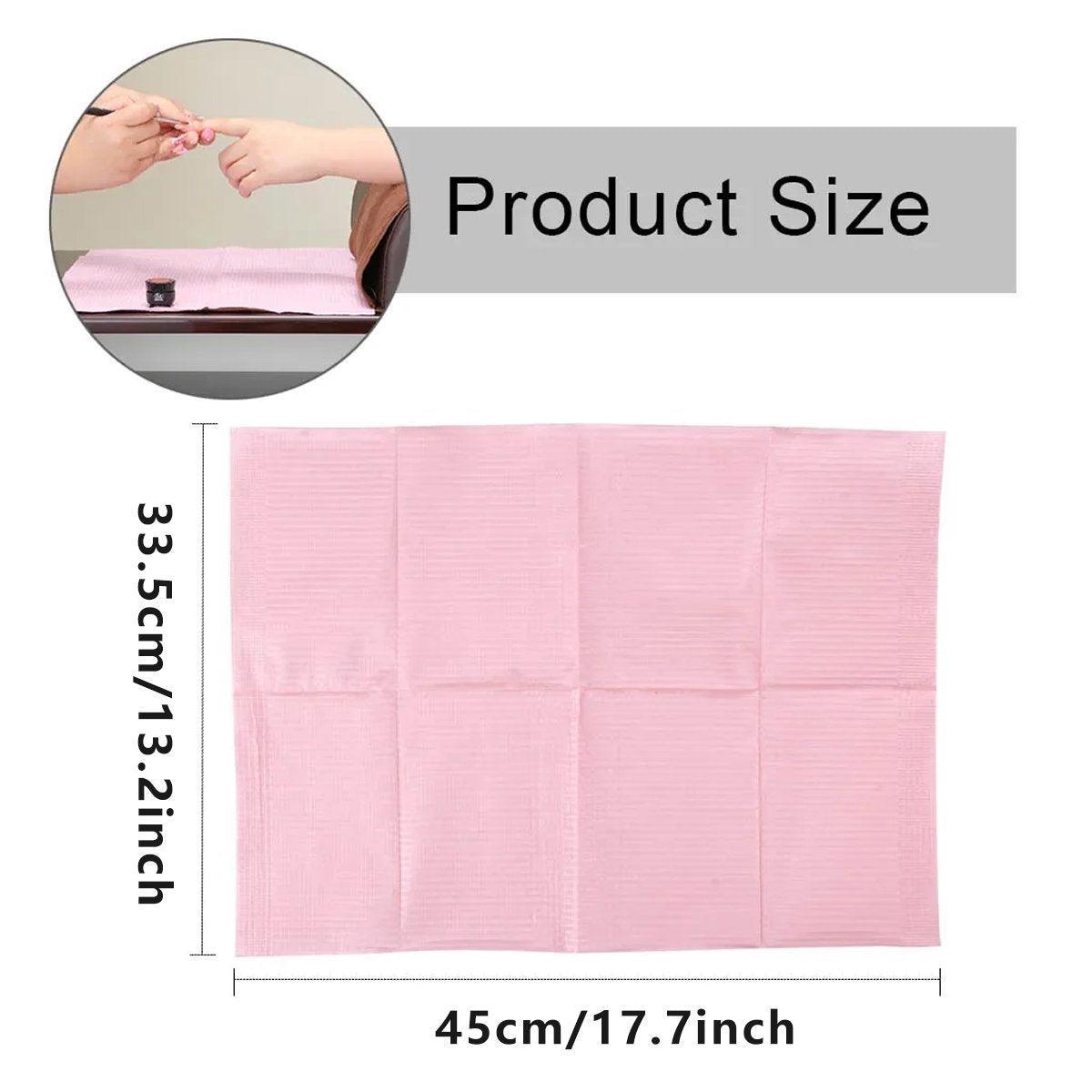 Disposable Waterproof Cleaning Pads for Tattoo and Dental Use, Pack of 125 - Pink - view 4