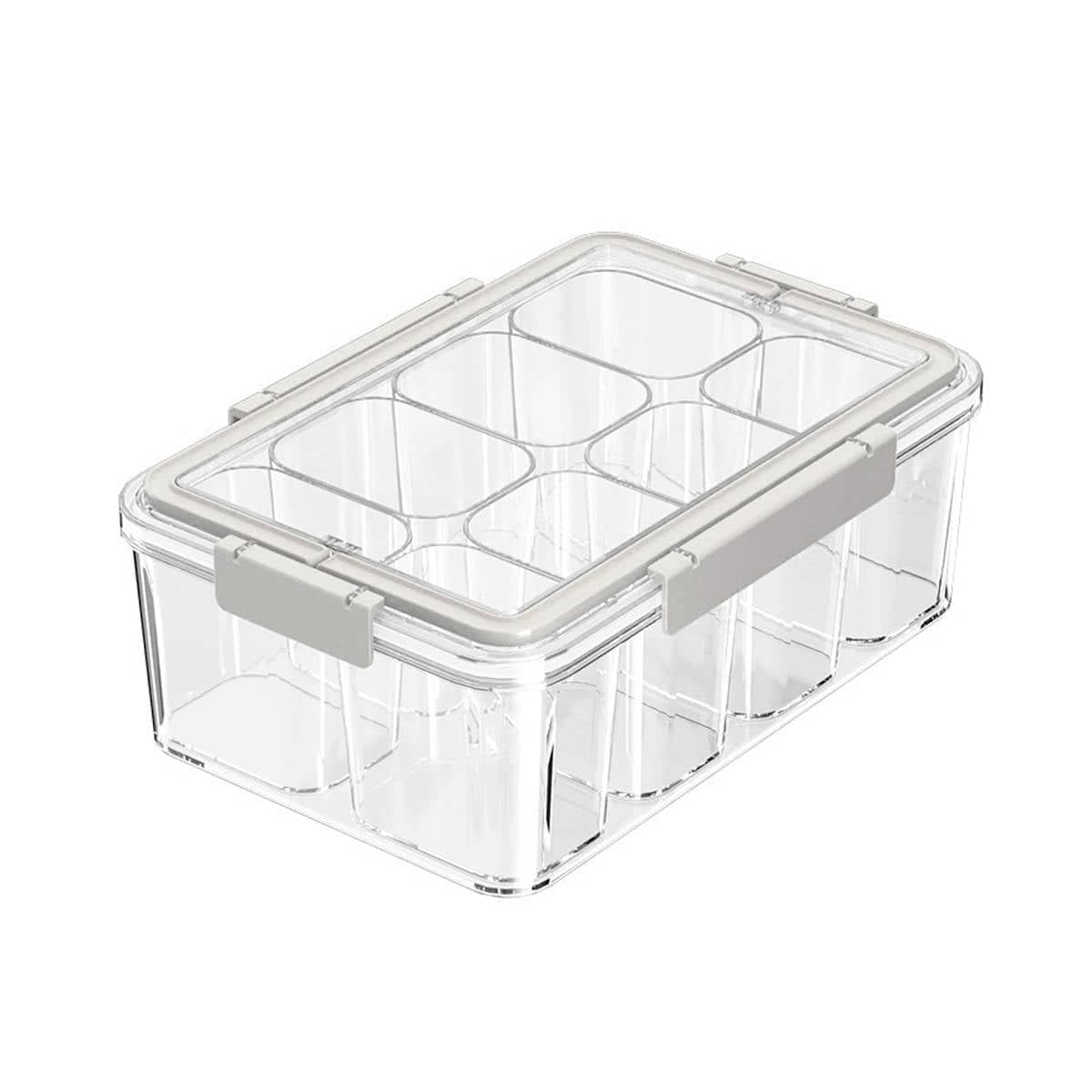 Divided Kitchen Storage Box with Handle, Sealed Lid and Clip Locks - view 2