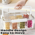 Divided Kitchen Storage Box with Handle, Sealed Lid and Clip Locks - view 5