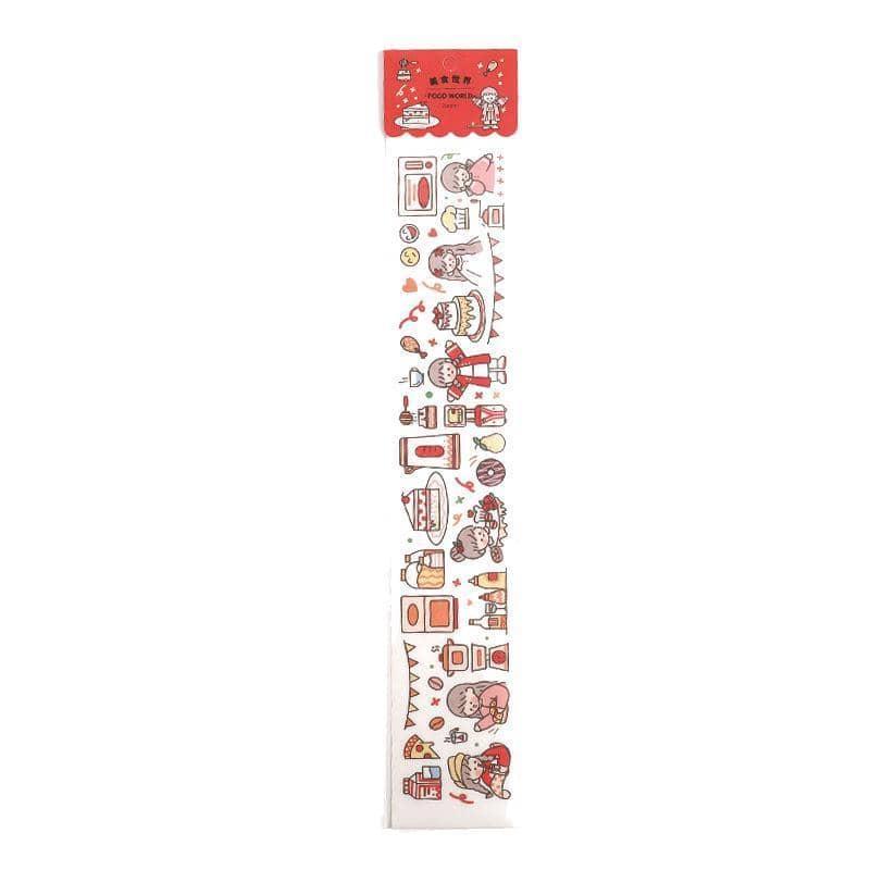 DIY Diary Decoration Sticker Sheet - Food World Cakes and Snacks