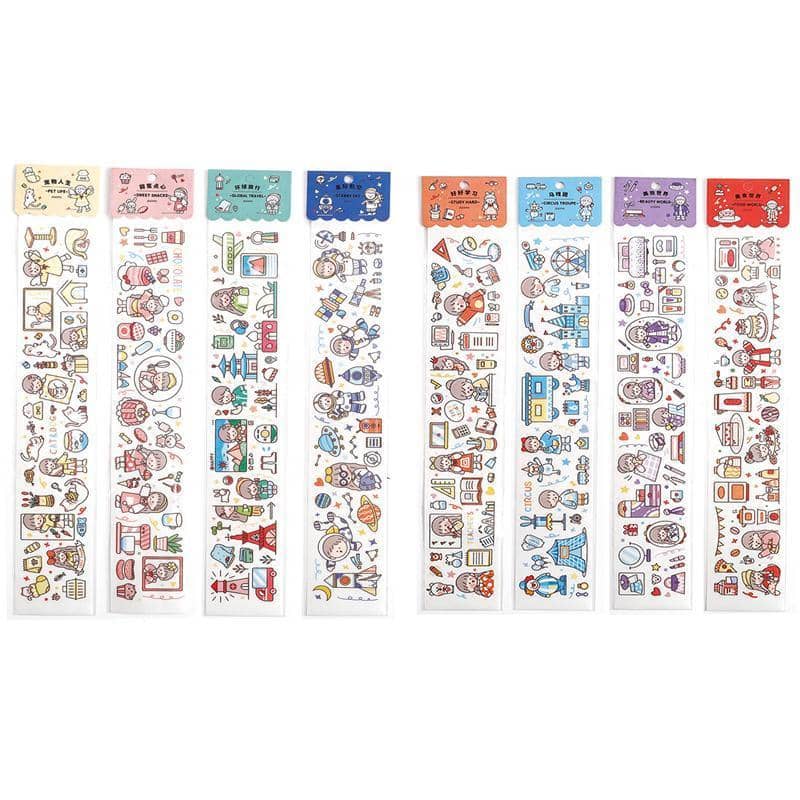 DIY Diary Decoration Sticker Sheet - Starry Sky Astronauts and Rockets - view 3