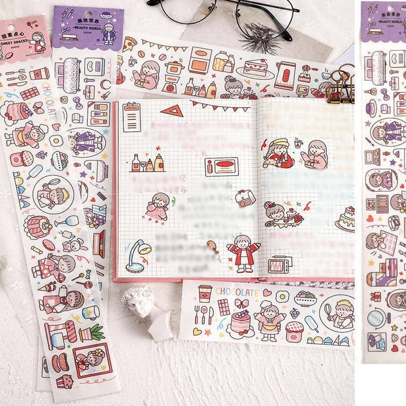 DIY Diary Decoration Sticker Sheet - Starry Sky Astronauts and Rockets - view 4