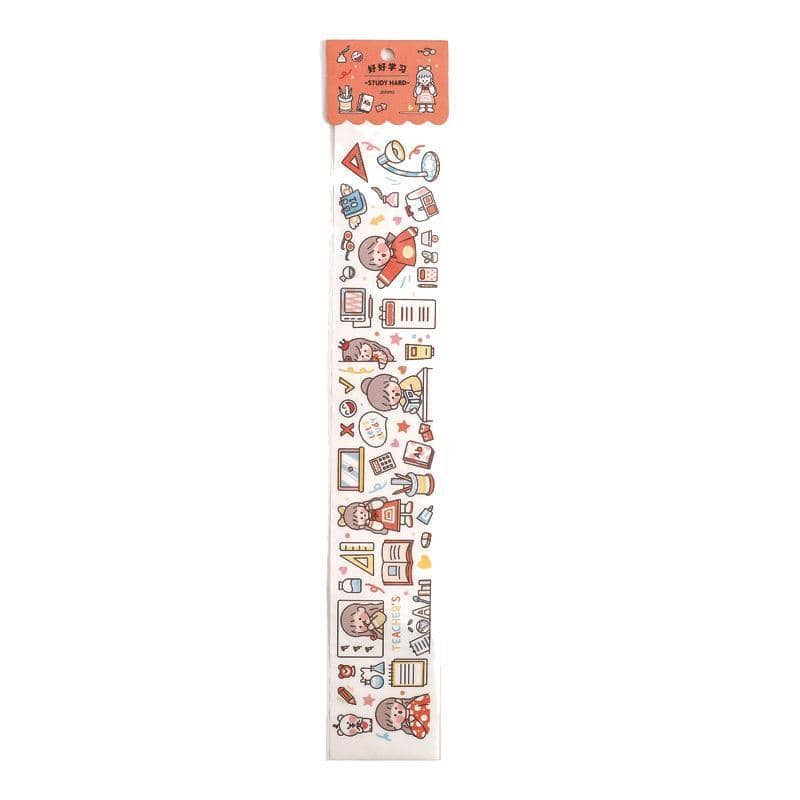 DIY Diary Decoration Sticker Sheet - Study Hard School and Stationery