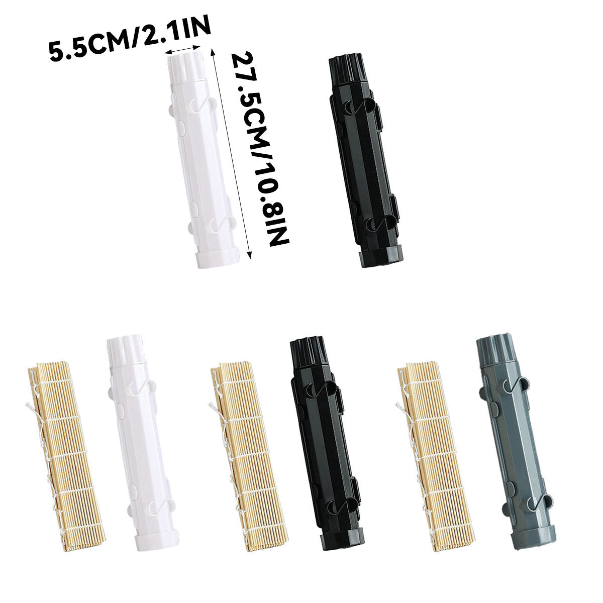DIY Sushi Roll Maker Mould, Food Grade PP - White - view 4