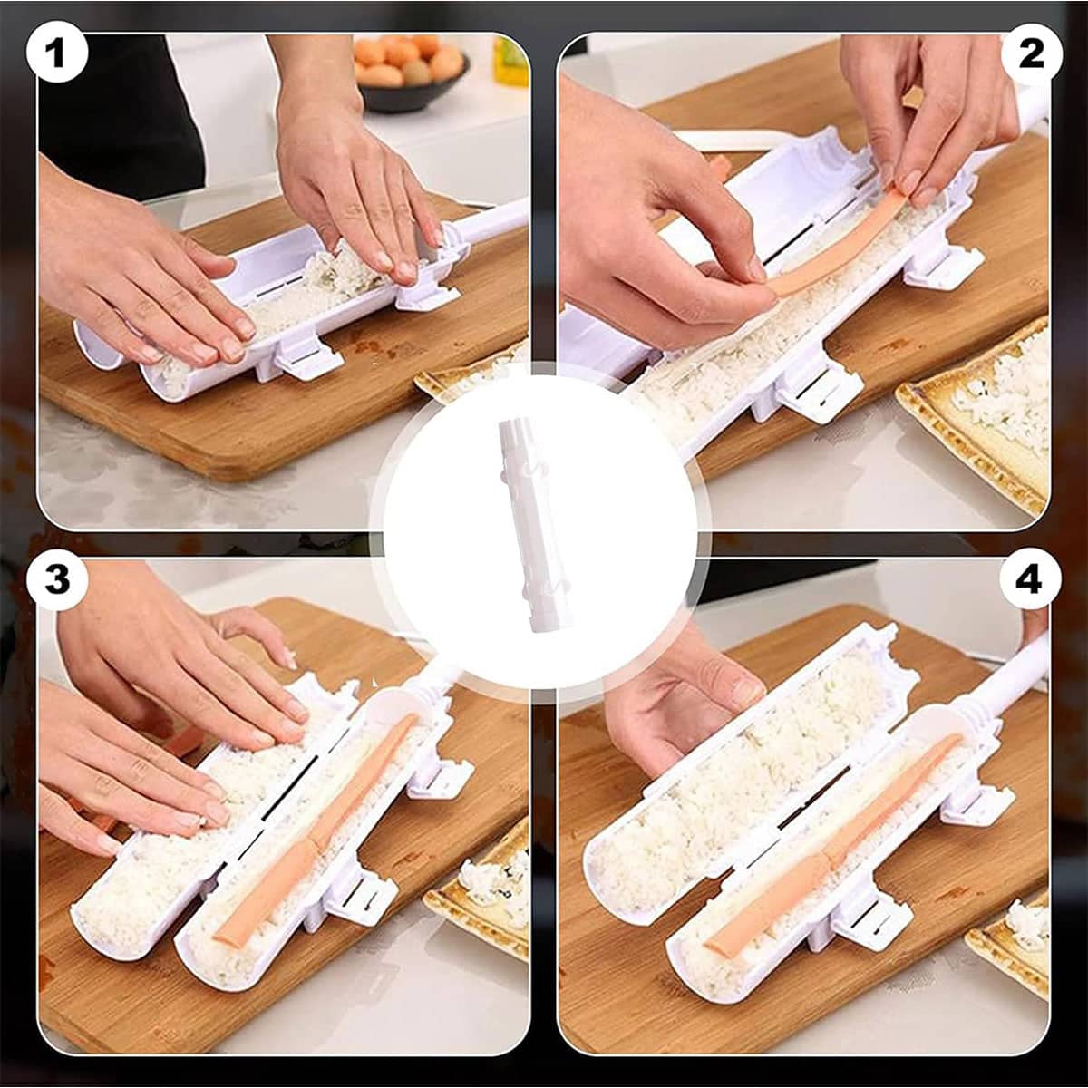 DIY Sushi Roll Maker Mould, Food Grade PP - White - view 5