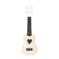 DIY Ukulele Kit 21 Inch (53cm) Natural Wood for Beginners - Heart Shaped Sound Hole
