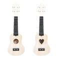 DIY Ukulele Kit 21 Inch (53cm) Natural Wood for Beginners - Heart Shaped Sound Hole - view 3