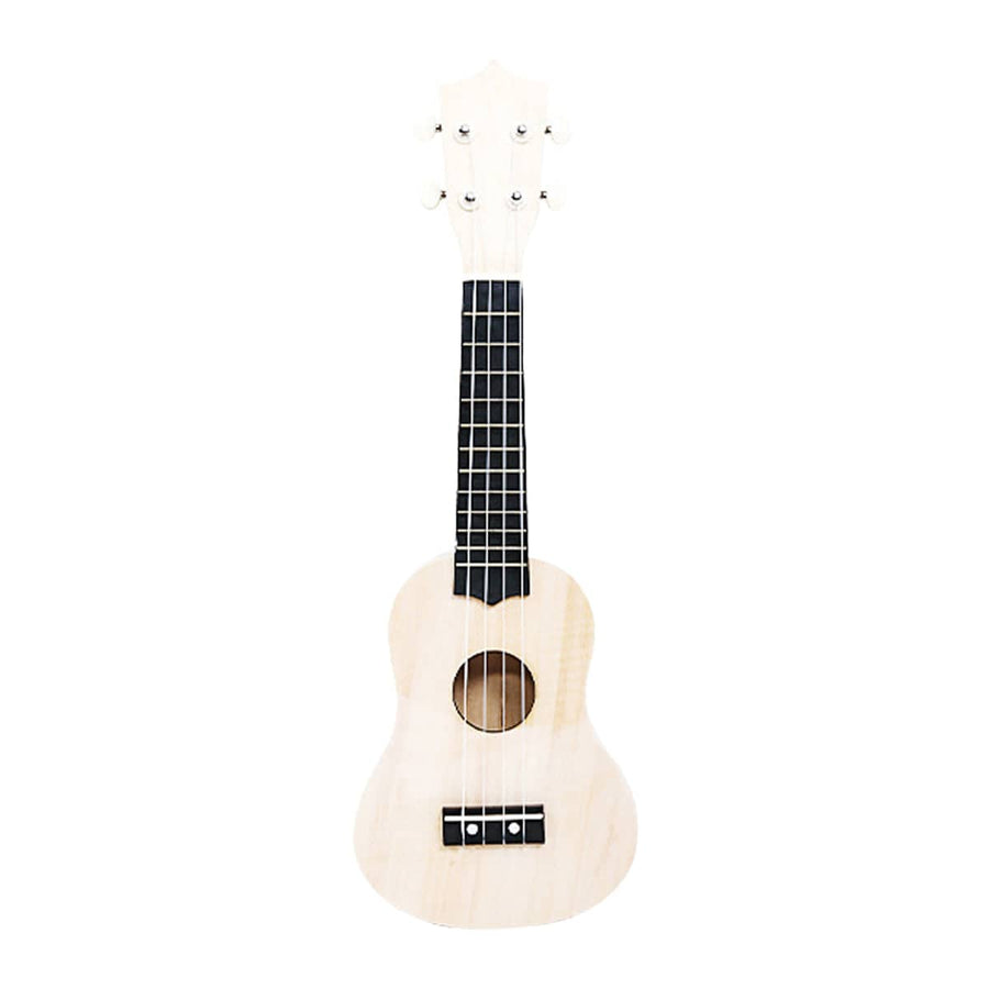 DIY Ukulele Kit 21 Inch (53cm) Natural Wood for Beginners - Round Sound Hole