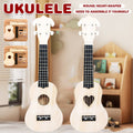DIY Ukulele Kit 21 Inch (53cm) Natural Wood for Beginners - Round Sound Hole - view 2