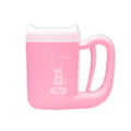 Dog and Cat Paw Cleaner Cup with Silicone Brush - Pink, Size S