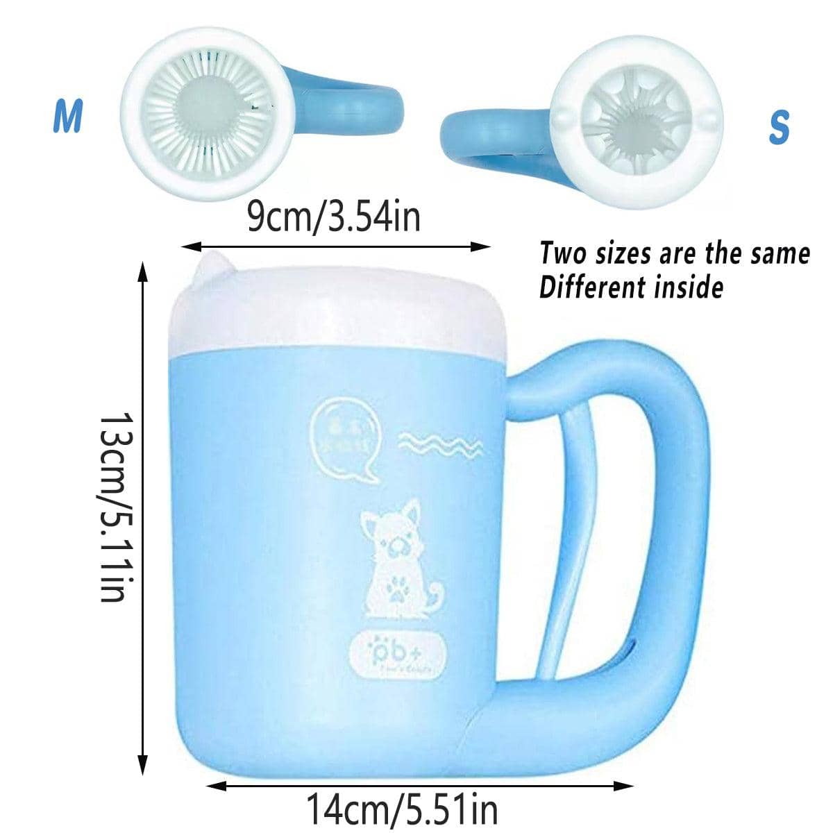 Dog and Cat Paw Cleaner Cup with Silicone Brush - Pink, Size S - view 4