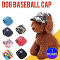 Dog Baseball Cap Sun Hat with Ear Holes - Pink Flower Print, Small (Head 29 cm) - view 2