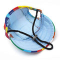 Dog Baseball Cap Sun Hat with Ear Holes - Rainbow Stripe, Small (Head 29 cm) - view 5