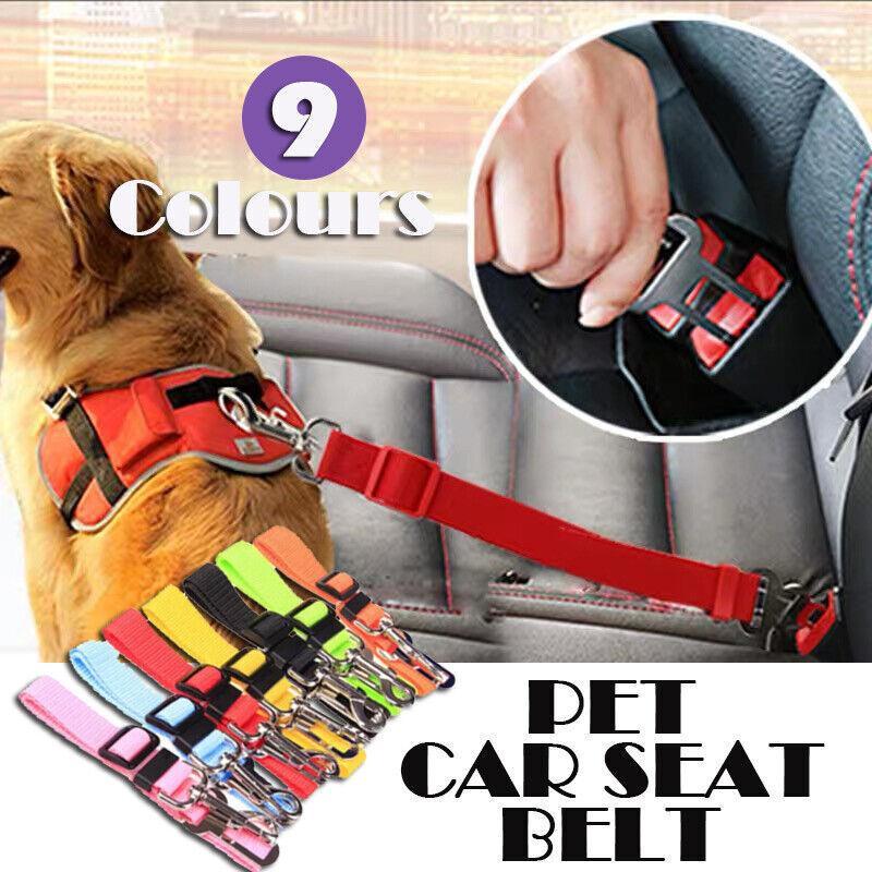 Dog Car Seat Belt Lead, Adjustable Pet Travel Restraint Strap - Black - view 2