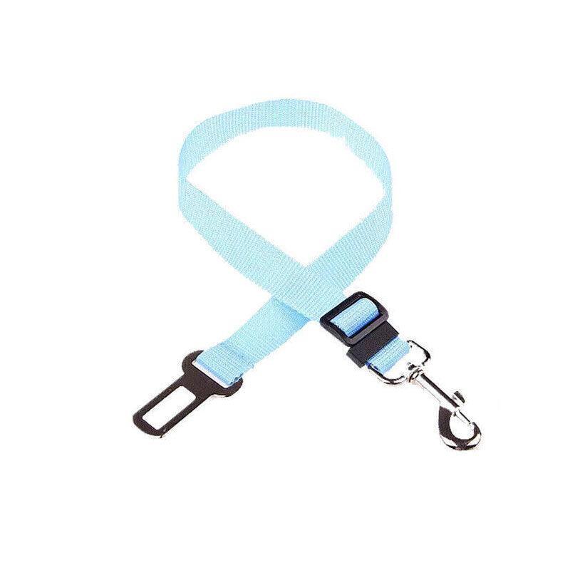 Dog Car Seat Belt Lead, Adjustable Pet Travel Restraint Strap - Blue