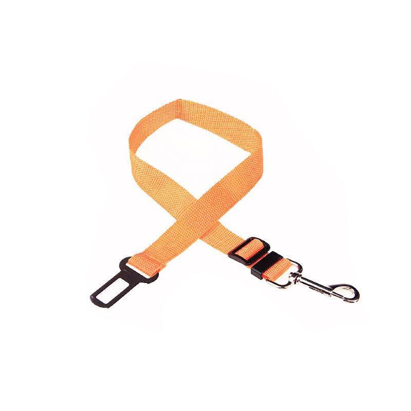 Dog Car Seat Belt Lead, Adjustable Pet Travel Restraint Strap - Orange