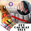 Dog Car Seat Belt Lead, Adjustable Pet Travel Restraint Strap - Yellow - view 2
