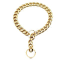 Dog Chain Collar with Welded O-Ring - 45 cm