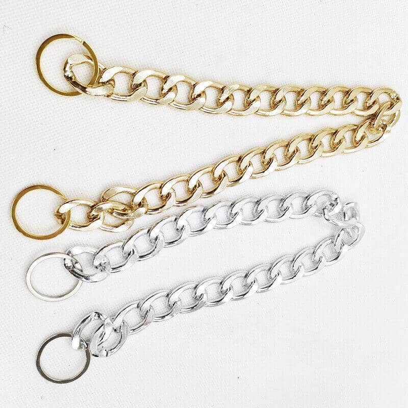 Dog Chain Collar with Welded O-Ring - 45 cm - view 3