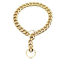 Dog Chain Collar with Welded O-Ring - 55 cm