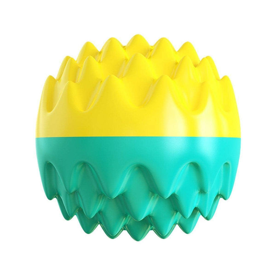 Dog Chew Ball with Giggle Sound, Elastic Rubber - Teal