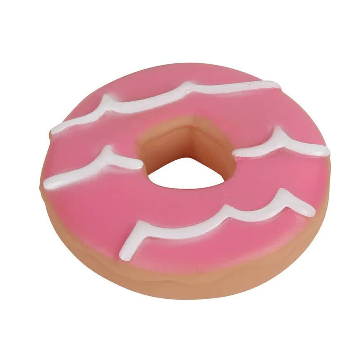 Dog Chew Toy, Round Biscuit Shape - Pink Iced Ring Biscuit