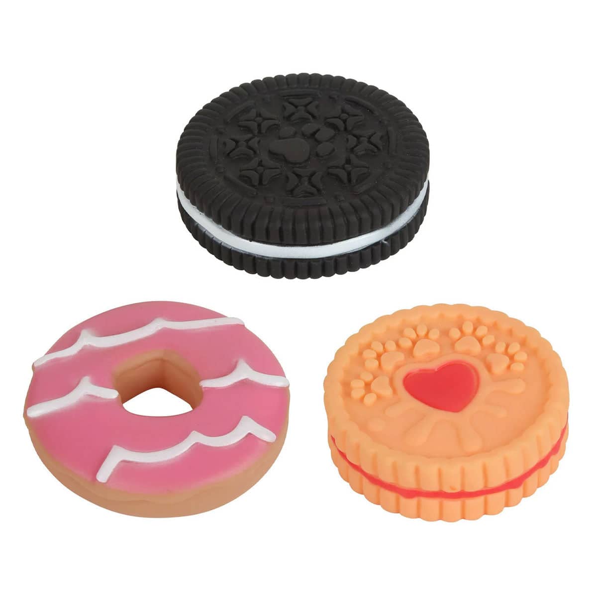 Dog Chew Toy, Round Biscuit Shape - Pink Iced Ring Biscuit - view 3