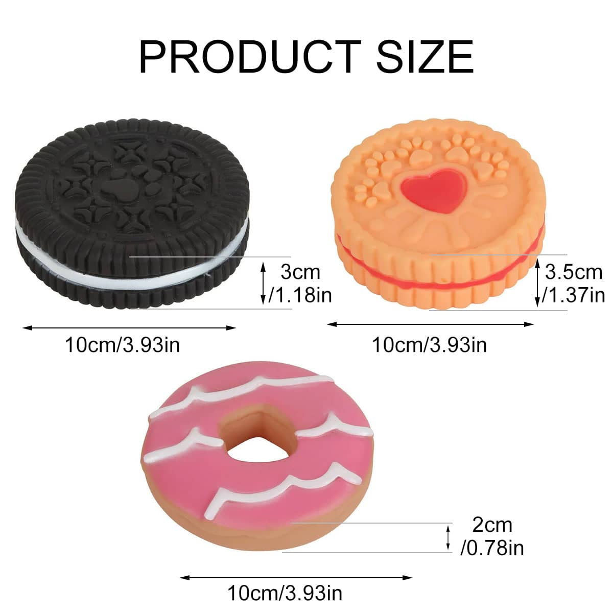 Dog Chew Toy, Round Biscuit Shape - Pink Iced Ring Biscuit - view 4