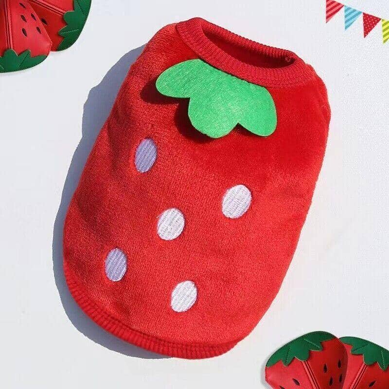 Dog Fleece Vest, XS - Red Strawberry - view 5