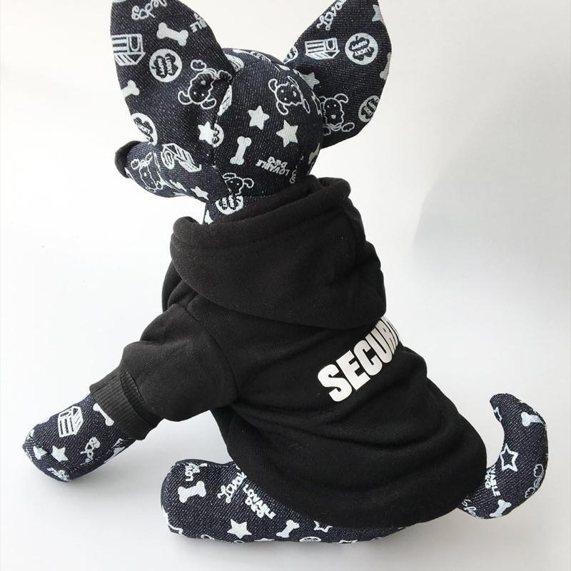 Dog Hoodie Jumper - Black, Size 3XL (Chest 59 cm, Back 40 cm) - view 9