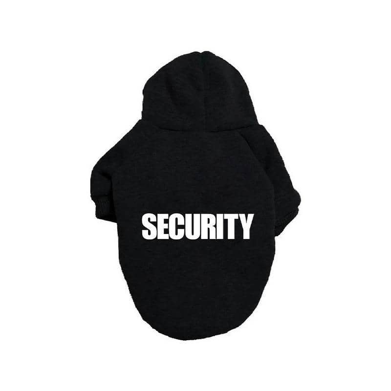 Dog Hoodie Jumper - Black, Size XL (Chest 47 cm, Back 35 cm)