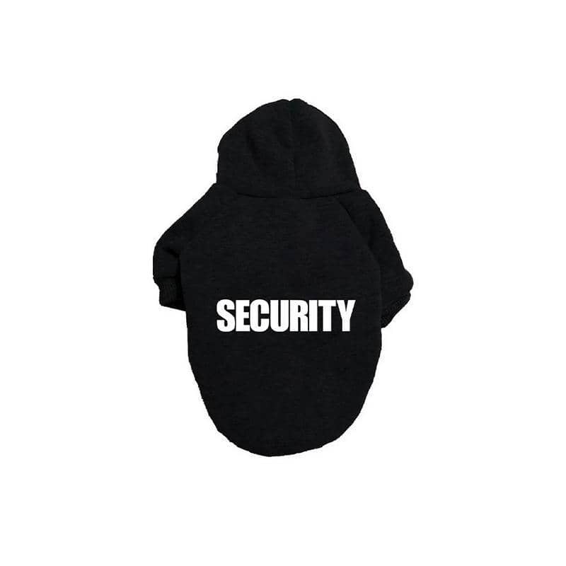 Dog Hoodie Jumper - Black, Size XS (Chest 27 cm, Back 16 cm)