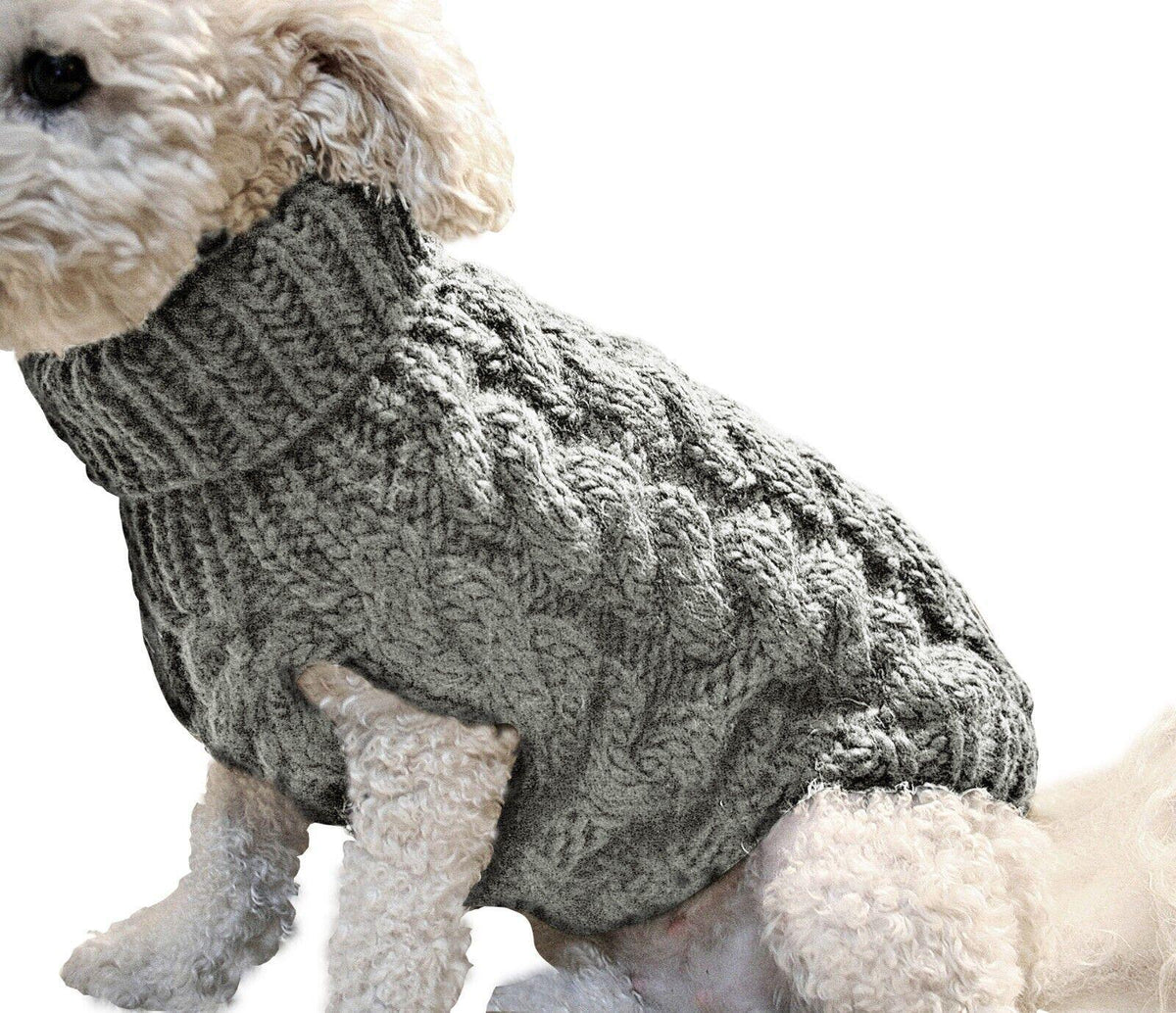 Dog Jumper Knitted Acrylic XL for Cool Weather - Beige - view 14