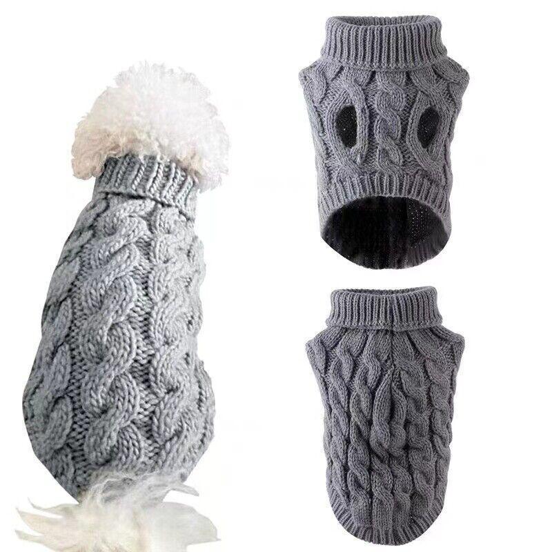 Dog Jumper Knitted Acrylic XL for Cool Weather - Beige - view 9