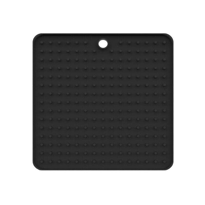 Dog Lick Mat Slow Feeder Treat Pad, 18 x 18 cm - Black