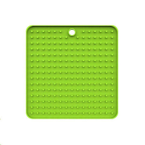 Dog Lick Mat Slow Feeder Treat Pad, 18 x 18 cm - Green