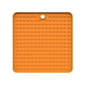 Dog Lick Mat Slow Feeder Treat Pad, 18 x 18 cm - Orange