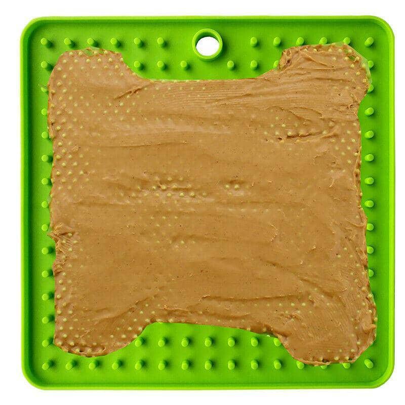 Dog Lick Mat Slow Feeder Treat Pad, 18 x 18 cm - Orange - view 4