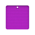 Dog Lick Mat Slow Feeder Treat Pad, 18 x 18 cm - Purple