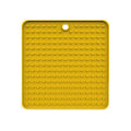 Dog Lick Mat Slow Feeder Treat Pad, 18 x 18 cm - Yellow