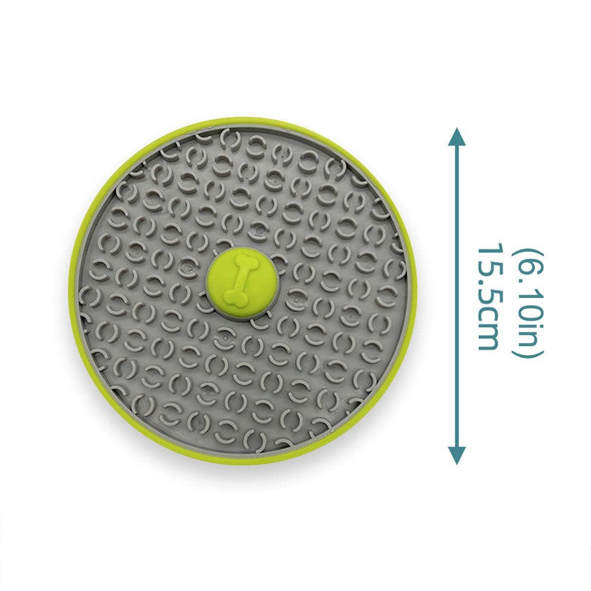 Dog Licking Pad Slow Feeder Tray with Suction Cups for Dogs and Cats - Green and Grey - view 4
