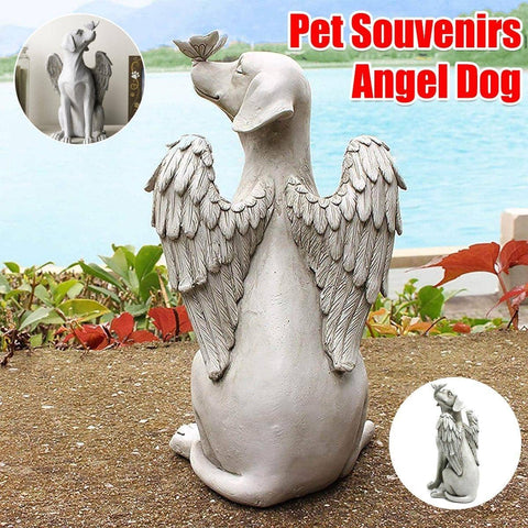 Dog Memorial Statue Resin Garden Ornament