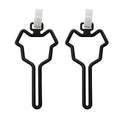 Dog Poo Bag Holder for Leash, Hands-Free Waste Bag Carrier, Pack of 2 - Black