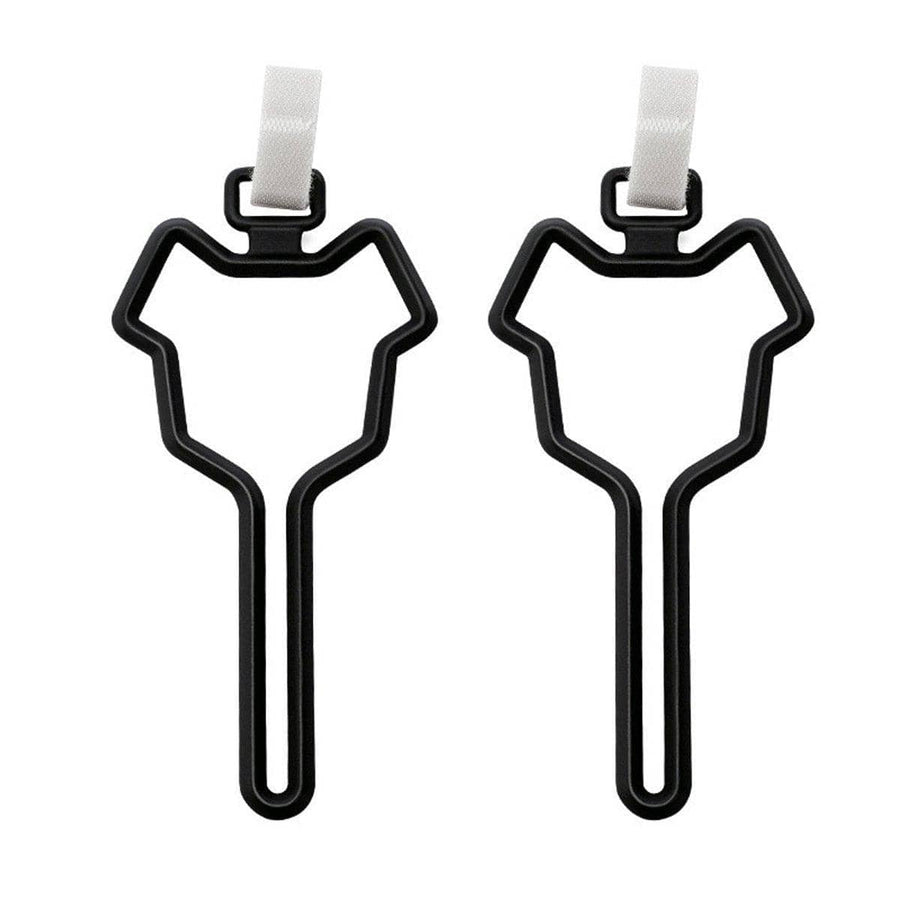 Dog Poo Bag Holder for Leash, Hands-Free Waste Bag Carrier, Pack of 2 - Black