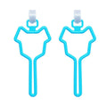 Dog Poo Bag Holder for Leash, Hands-Free Waste Bag Carrier, Pack of 2 - Sky Blue