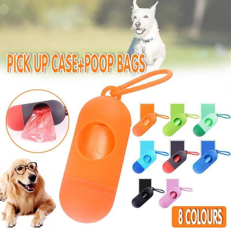 Dog Poop Bag Dispenser with Leash Clip - Light Green and Dark Green - view 2