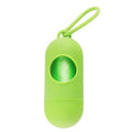Dog Poop Bag Dispenser with Leash Clip - Lime Green